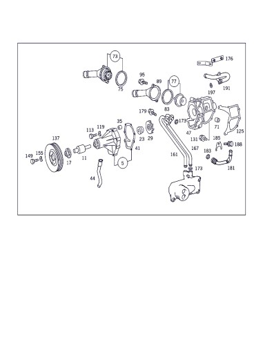 Bomba de agua MERCEDES BENZ W202 250 TD  W210 2.5 TD A6052000120