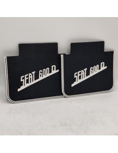 Juego faldillas guardabarros traseras antisalpicadura negras SEAT 600 D