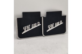 Juego faldillas guardabarros traseras antisalpicadura negras SEAT 600 D