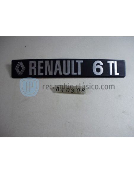 Anagrama emblema logo metálico Renault 6 TL