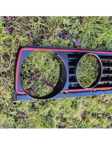 Rejilla calandra faro doble negro ribete rojo Volkswagen Golf MK2 GTI 191853653F 191853653F01C