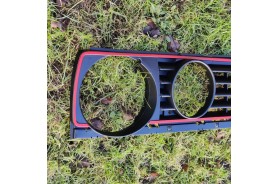 Rejilla calandra faro doble negro ribete rojo Volkswagen Golf MK2 GTI 191853653F 191853653F01C