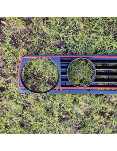 Rejilla calandra faro doble negro ribete rojo Volkswagen Golf MK2 GTI 191853653F 191853653F01C