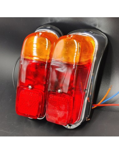 Juego de pilotos traseros cromados SEAT 600 D, SEAT 600 E