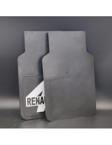 Juego de faldillas guardabarros traseras delanteras antisalpicadura negras Renault 4 L