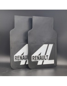 Juego de faldillas guardabarros traseras delanteras antisalpicadura negras Renault 4 L