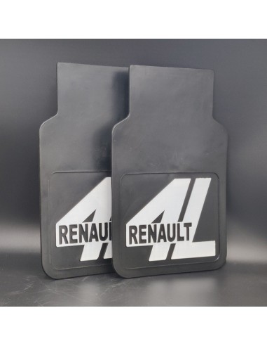 Juego de faldillas guardabarros traseras delanteras antisalpicadura negras Renault 4 L