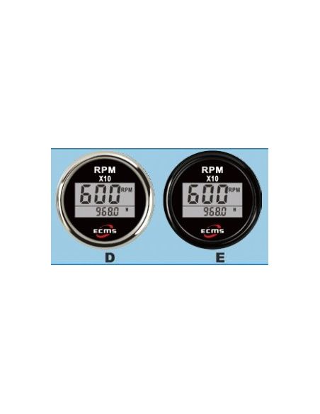 Tacómetro reloj cuentarevoluciones digital bisel negro