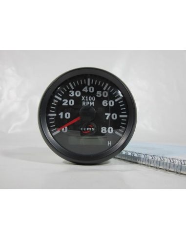 Tacómetro reloj cuentarevoluciones electrónico negro