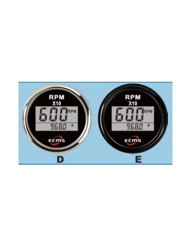 Tacómetro reloj cuentarevoluciones digital bisel cromado