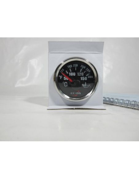 Reloj temperatura aceite con bisel cromado ECMS