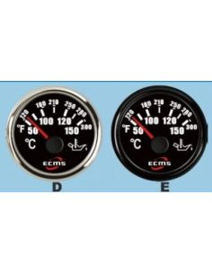 Reloj temperatura aceite con bisel cromado ECMS 2
