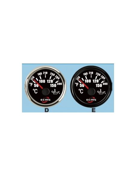 Reloj temperatura aceite con bisel cromado ECMS
