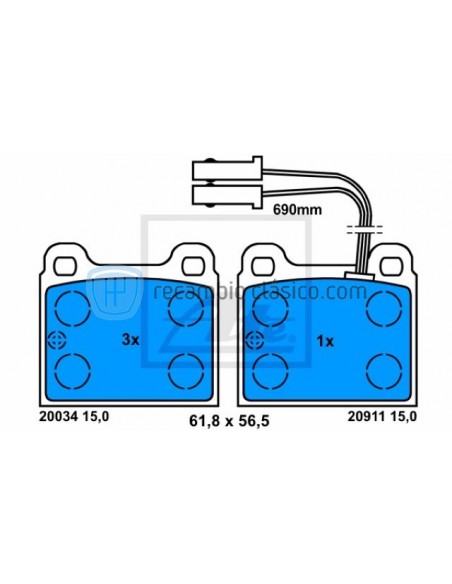 Comprar Pastillas freno Alfa Romeo 75, Alfetta y Giulietta