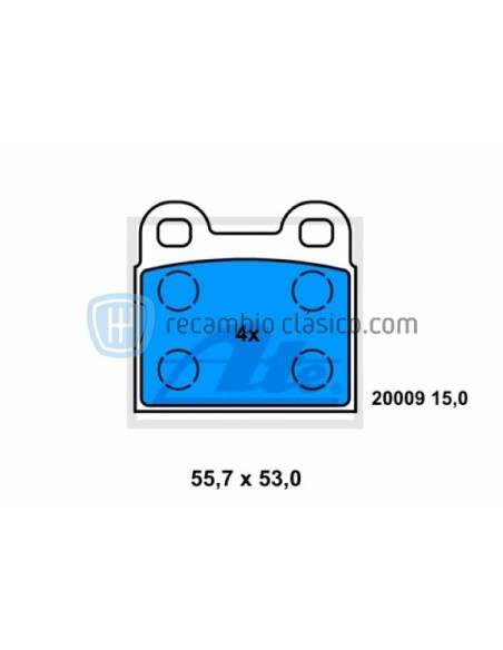Comprar Pastillas de freno Talbot Simca 1100 online