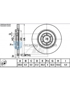 Comprar Disco freno Alfa Romeo Alfetta, Giulietta, GTV, 75 Y 90