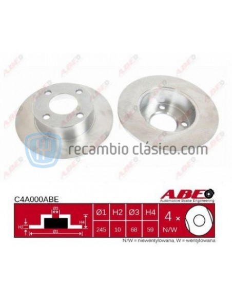 Comprar freno de disco Audi 80, 90, 200, coupe y Cabriolet