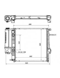 Comprar Radiador refrigeración BMW (E36) 316 / 318 / 320 / 325