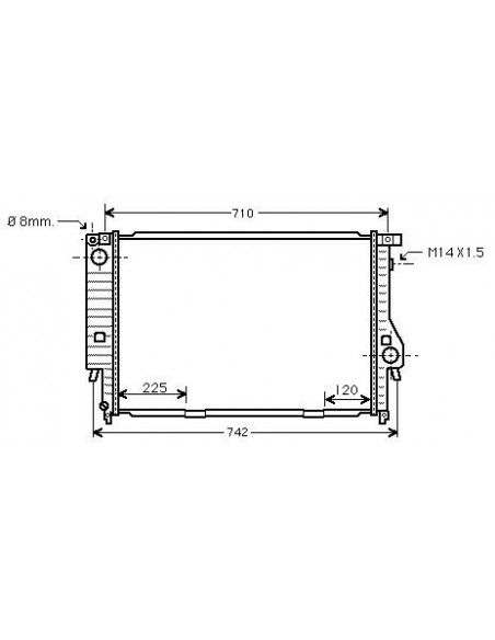Comprar Radiador refrigeración BMW E34 524 TD +/-AC 87-91 online