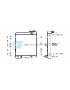 Comprar Radiador refrigeración Radiador AUDI 90 8A0121251H