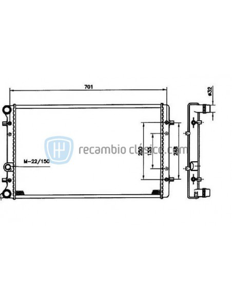 Comprar Radiador refrigeración Radiador AUDI A3 online