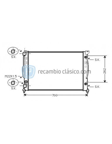 Comprar Radiador refrigeración AUDI A4 mk2 online