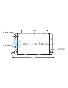 Comprar Radiador refrigeración Audi 80 1.6 y 1.8 online