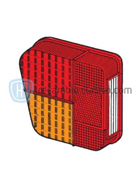 Comprar Tulipa trasera izquierda con luz matricula Citroen 2CV