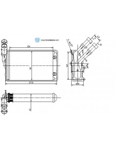 Comprar radiador de calefacción PEUGEOT 306 99-02 / Partner 96-