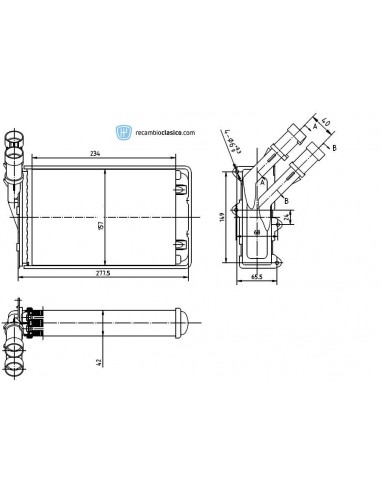 Comprar radiador de calefacción PEUGEOT 306 99-02 / Partner 96-