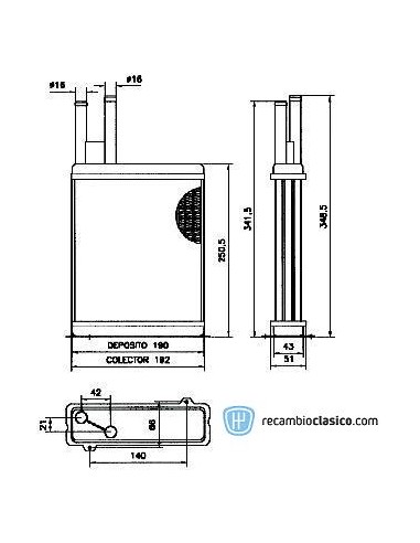 Comprar radiador de calefacción Calefactor FIAT Ducato online