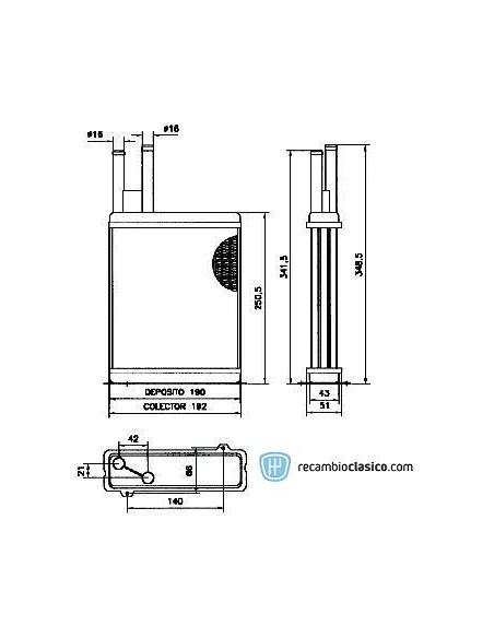 Comprar radiador de calefacción Calefactor FIAT Ducato online