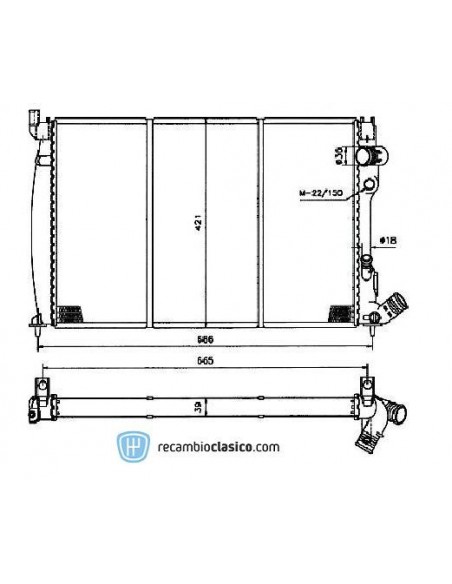 Comprar Radiador refrigeración CITROEN Xantia 1.9 TD 93- (Sem