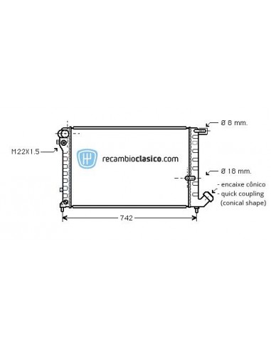 Comprar Radiador refrigeración PEUGEOT 306 D AC 97 online