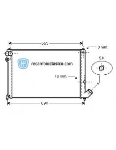 Comprar Radiador refrigeración CITROEN XANTIA 1.9SD 96- online
