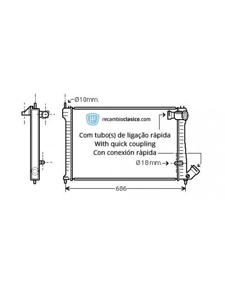 Comprar Radiador refrigeración CITROEN Xantia 2.1 TD // 1.9 TD