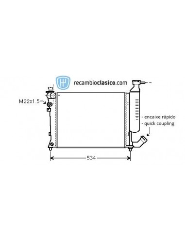 Comprar Radiador refrigeración PEUGEOT 306 1.4 98-00 online