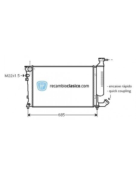 Comprar Radiador refrigeración PEUGEOT 306 II online