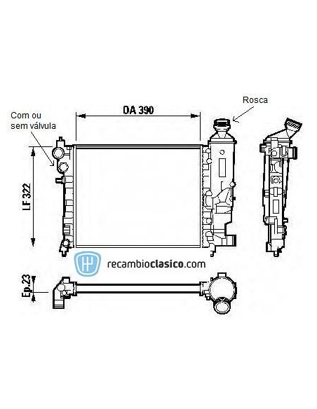 Comprar Radiador refrigeración CITROEN SAXO 1.0/1.1/1.3/1.5 95-