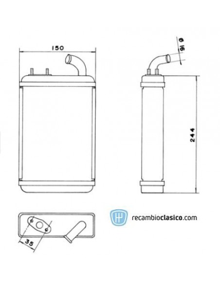 Comprar radiador de calefacción SEAT 127 71-86 online