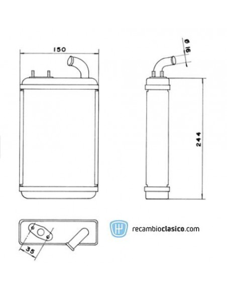Comprar radiador de calefacción FIAT128 71-84 / Fiorino 77-88