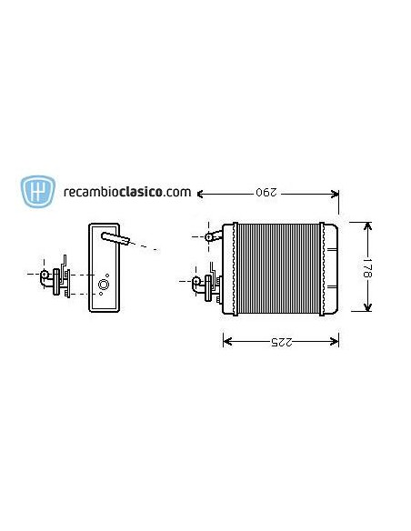 Comprar radiador de calefacción seat Panda 80-04 online
