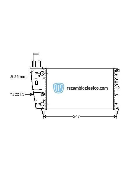 Comprar Radiador refrigeración LANCIA Y 1.1 / 1.2 / 1.4 93-99