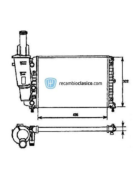 Comprar Radiador refrigeración FIAT Punto 55 online