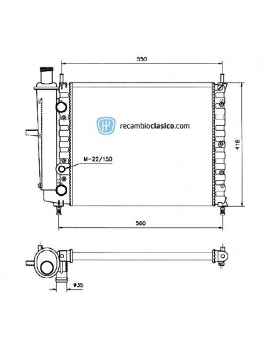 Comprar Radiador refrigeración FIAT Bravo/Brava/Marea 1.4/1.6