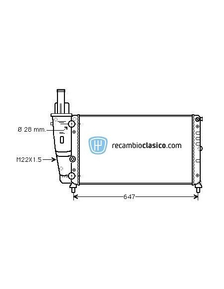 Comprar Radiador refrigeración LANCIA Y 1.1 / 1.2 / 1.4 93-99