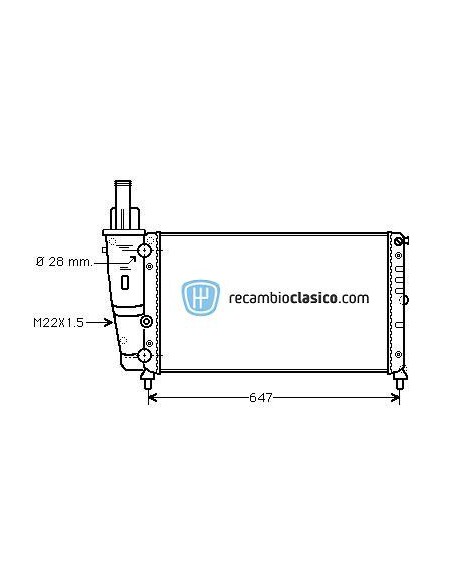 Comprar Radiador refrigeración FIAT Punto 60 / 75 / 85 93-99