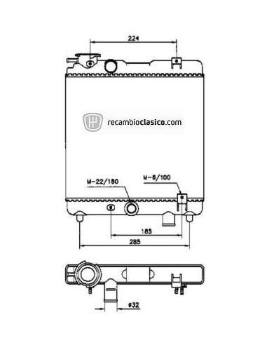 Comprar Radiador refrigeración FIAT Panda 650/800/900/1000