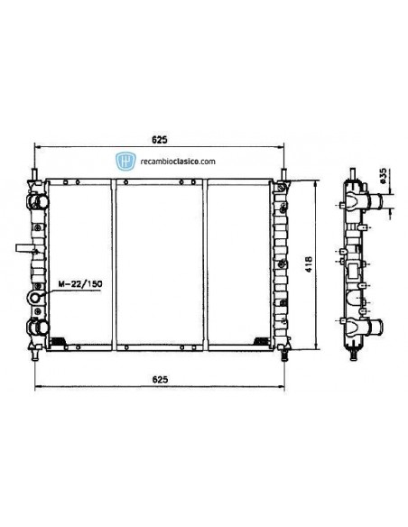 Comprar Radiador refrigeración FIAT Bravo / Brava / Marea 1.9