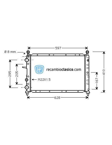 Comprar Radiador refrigeración LANCIA DEDRA 1.9TD 94- online Comprar Radiador refrigeración LANCIA DEDRA 1.9TD 94- online